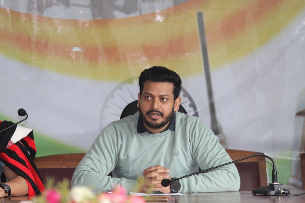 Deputy Commissioner and DDMA Chairman, Dharam Raj, IAS addressing the members during the 1st Quarterly DDMA and Pre-Monsoon Preparedness Meeting at the DC Conference Hall on June 11. (Morung Photo)